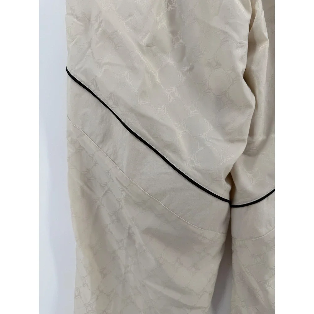 Nike Jordan Jumpman AOP Track Pants Mens M Beige Cream Wide Leg Adjustable Hem‎